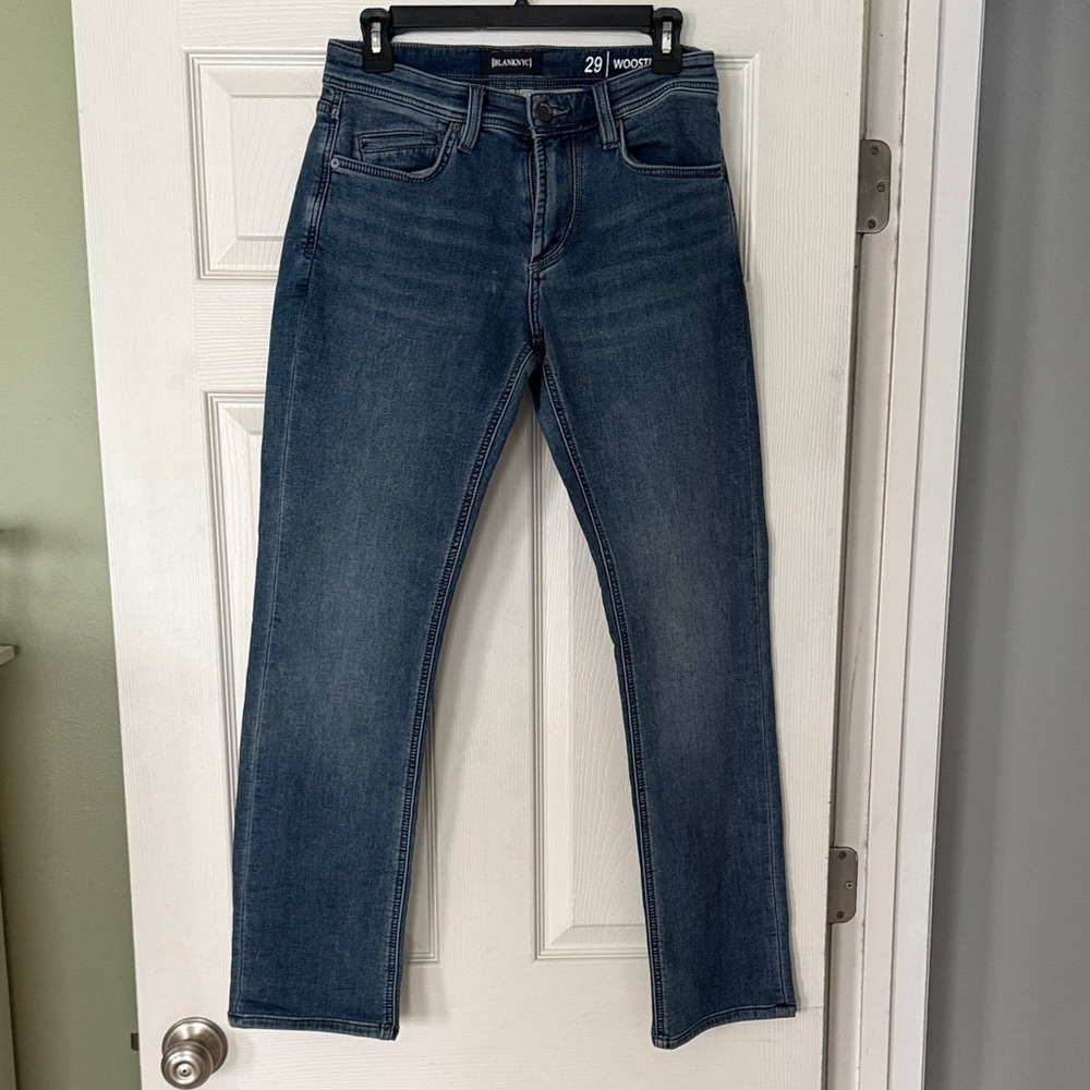 Blank NYC Slim Straight Dark Blue Jeans - 29x30